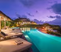 Villa Haweri Estate on Sumba, Menara Villa Pool at sunset